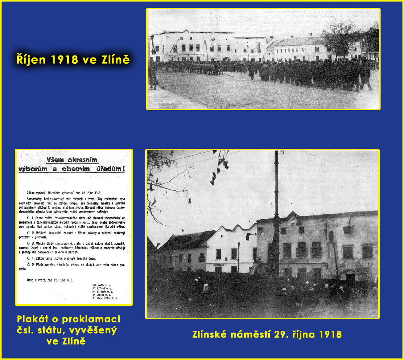 říjen 1918 ve Zlíně