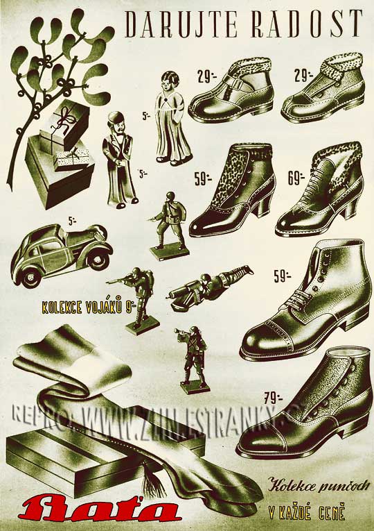 Reklama Baťa - darujte radost - 1937