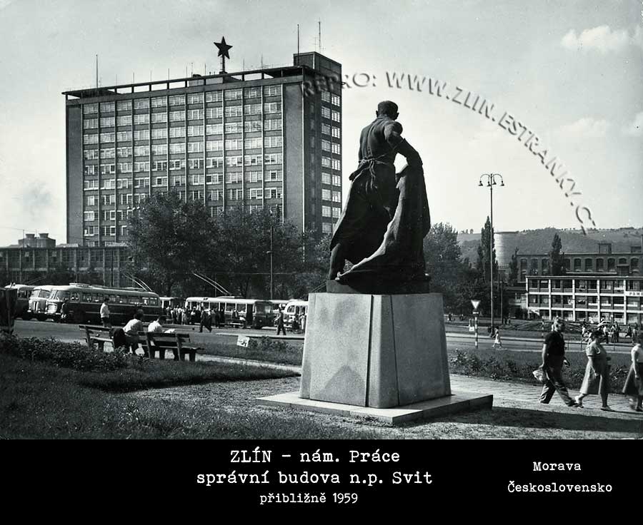 Zlín - náměstí Práce r. 1959